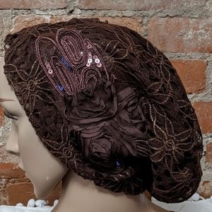 ⤵️🆕 NIB Lace cutout slouchy hat